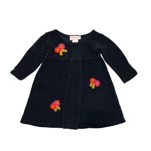 RETRO kash ten textured velour black dress